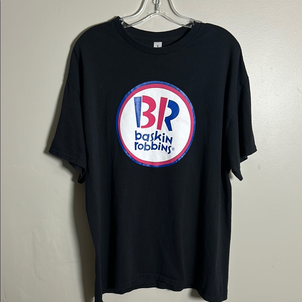 Baskin Robbins Black Gildan 100% Cotton Graphic T-Shirt Size XL